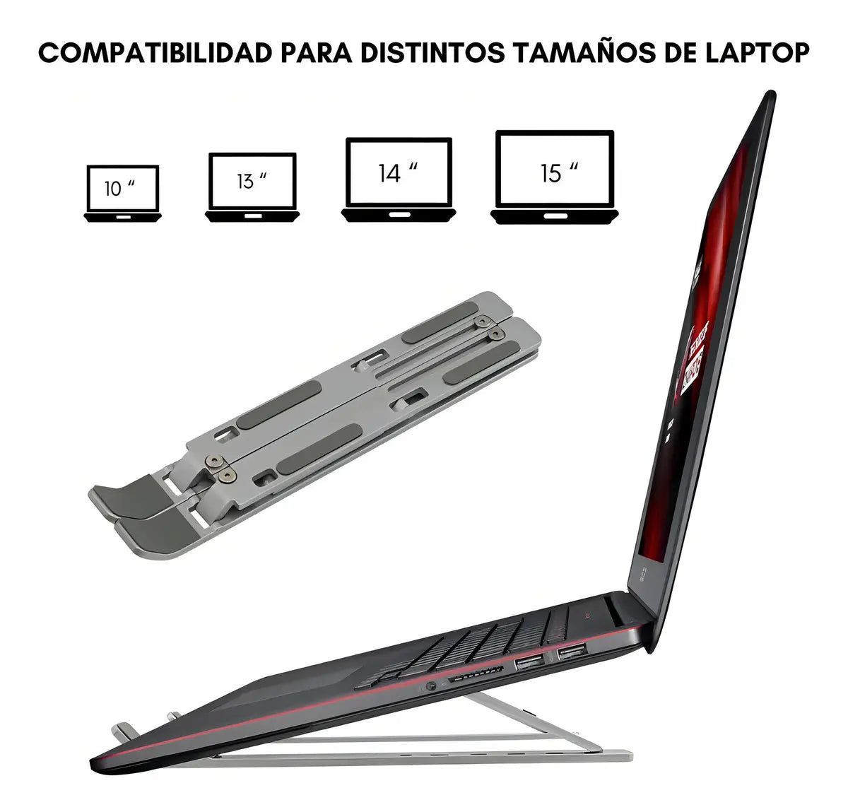 Soporte Metálico para Laptop | Ergonómico y Resistente
