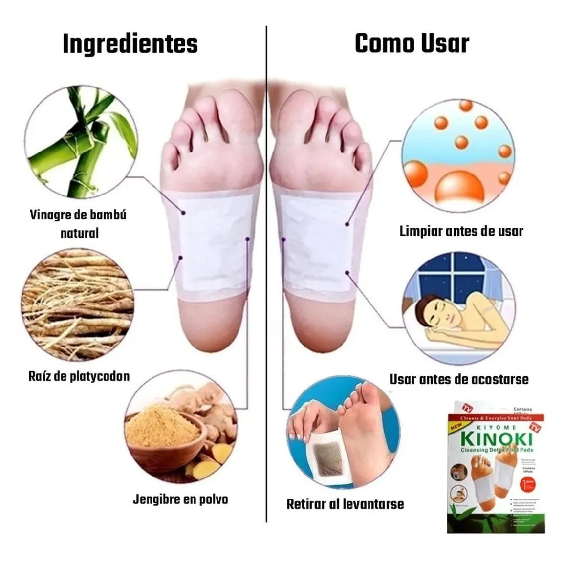 Parches Desintoxicantes para Pies