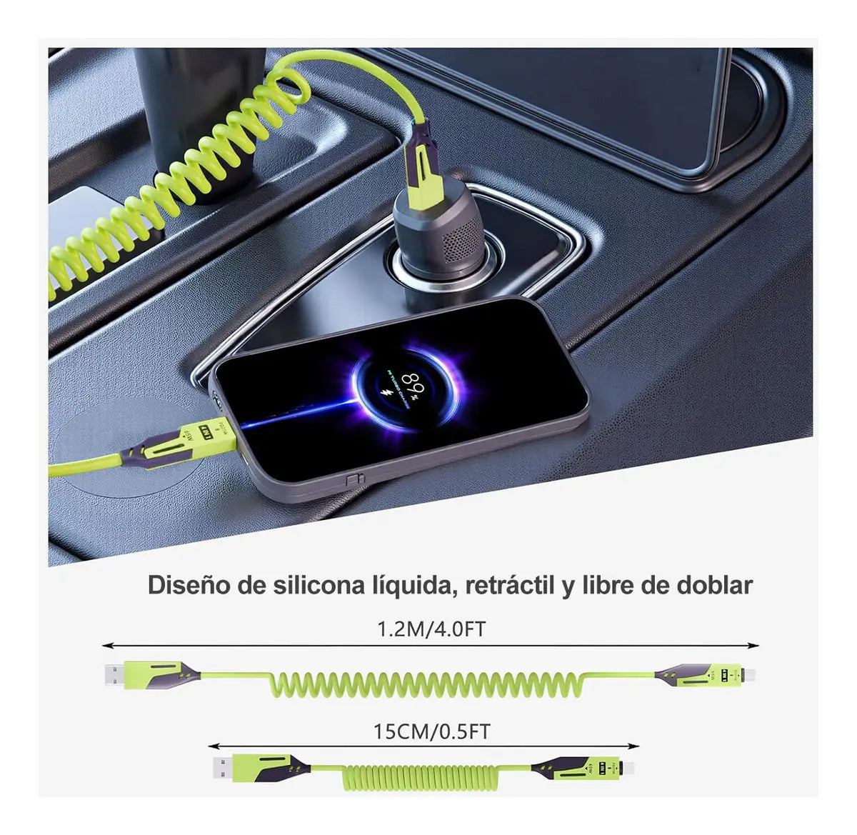 Cable Multiusos Retráctil 4 en 1 | Carga Rápida