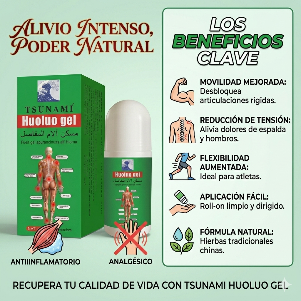 Gel Tsunami | Alivio Inmediato para Dolores Musculares