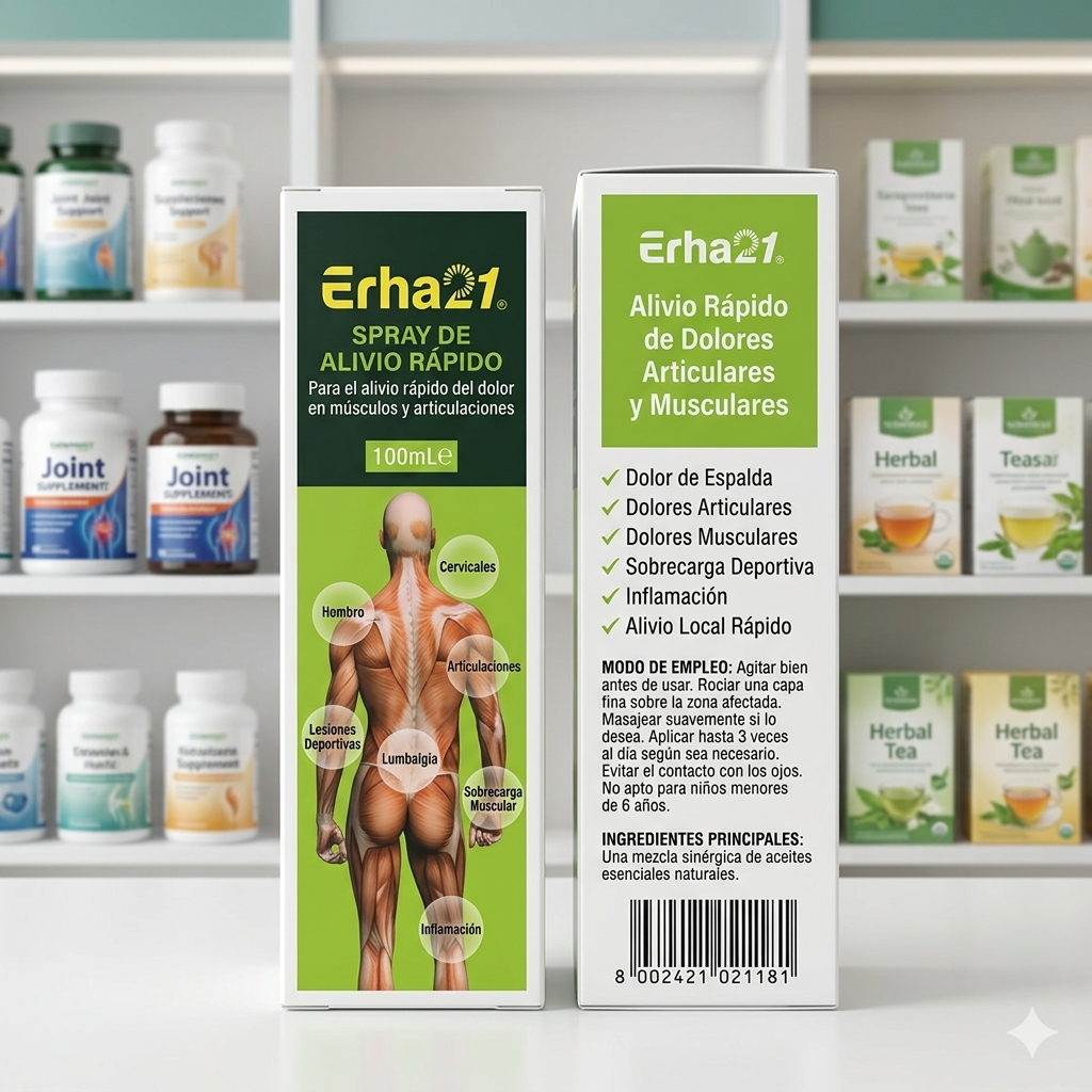 Spray para el Alivio de Dolores Musculares | ERHA21