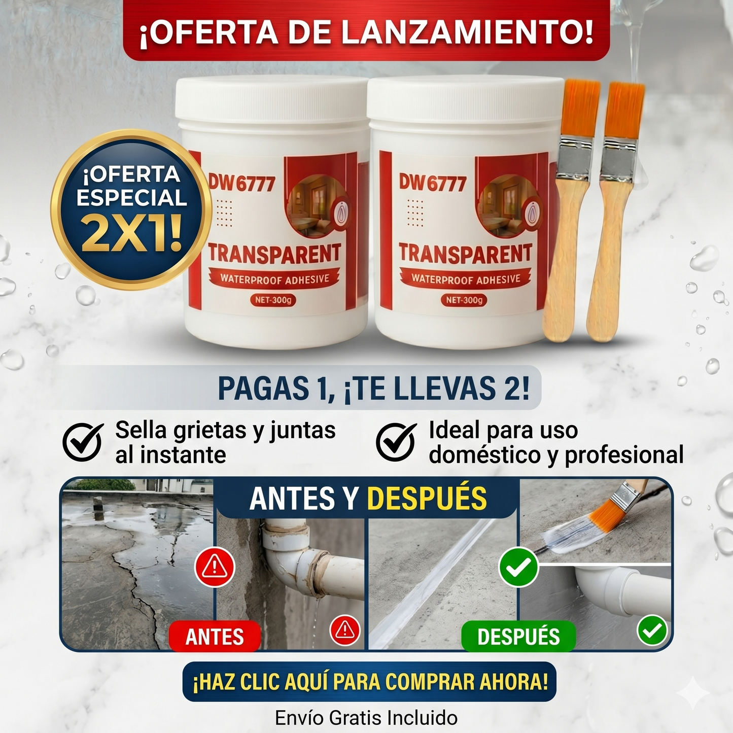 Sellador Impermeabilizante Invisible 2X1