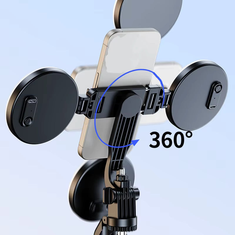 Trípode Selfie Inteligente 360° con Doble Luz