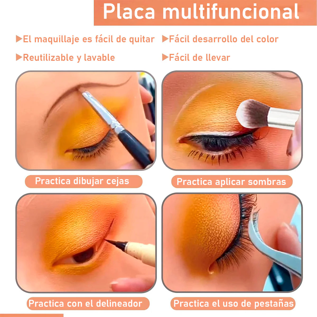 Cara de Silicona para Practicar Maquillaje