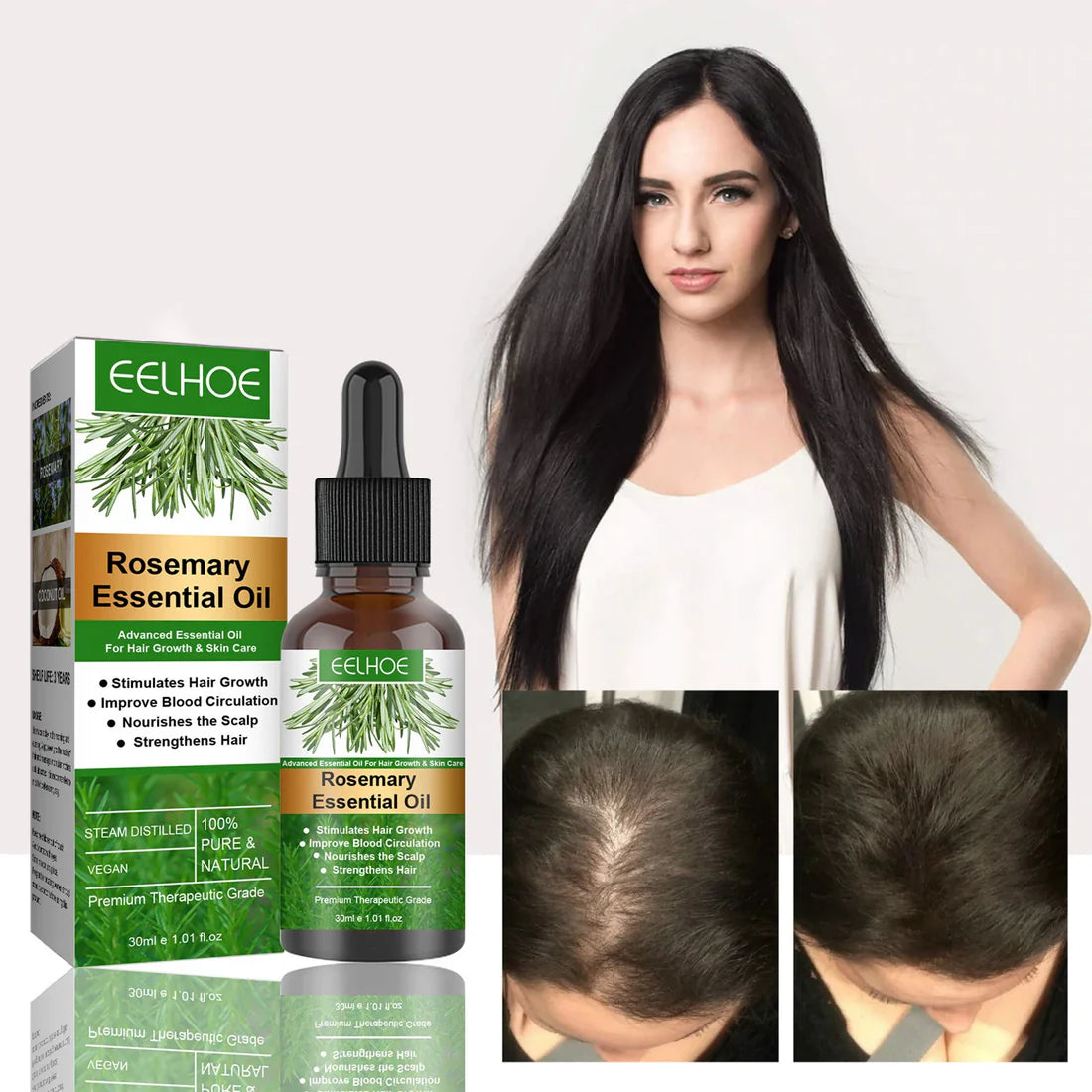 Aceite de Romero para el Crecimiento del Cabello | ELLHOE