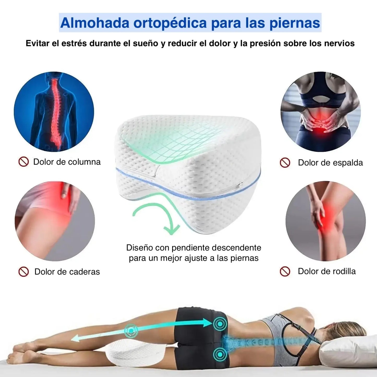 Almohada Ortopédica para Piernas