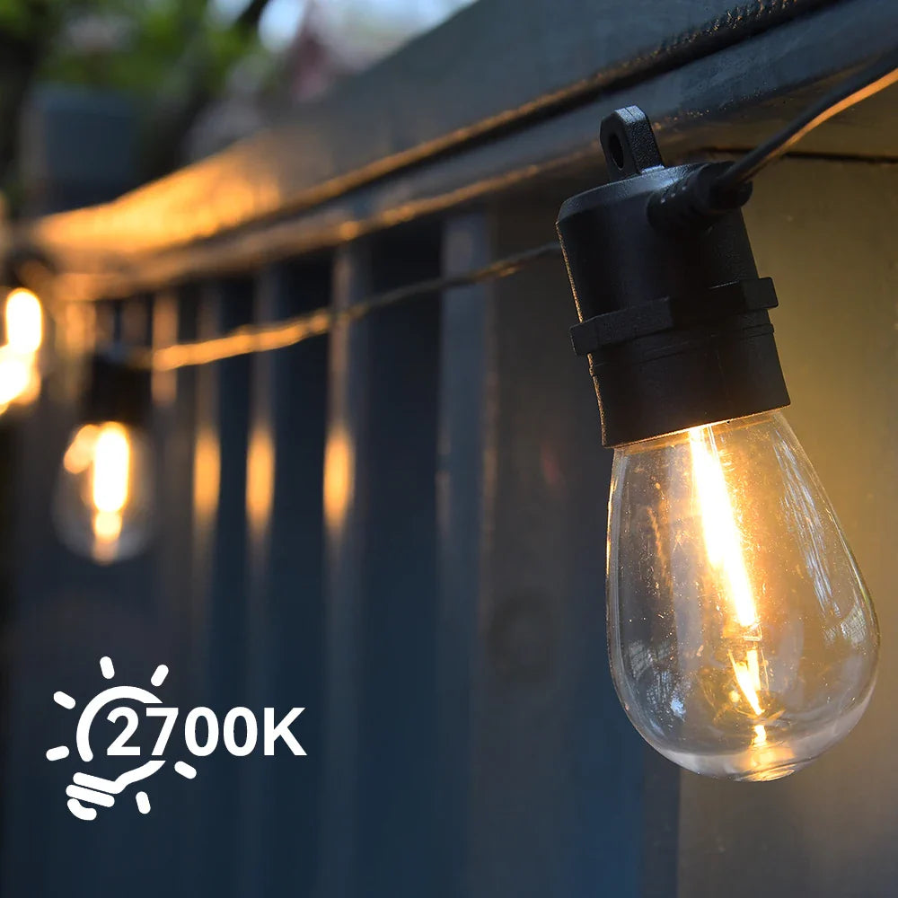Guirnalda Solar y Eléctrica LED para Exteriores