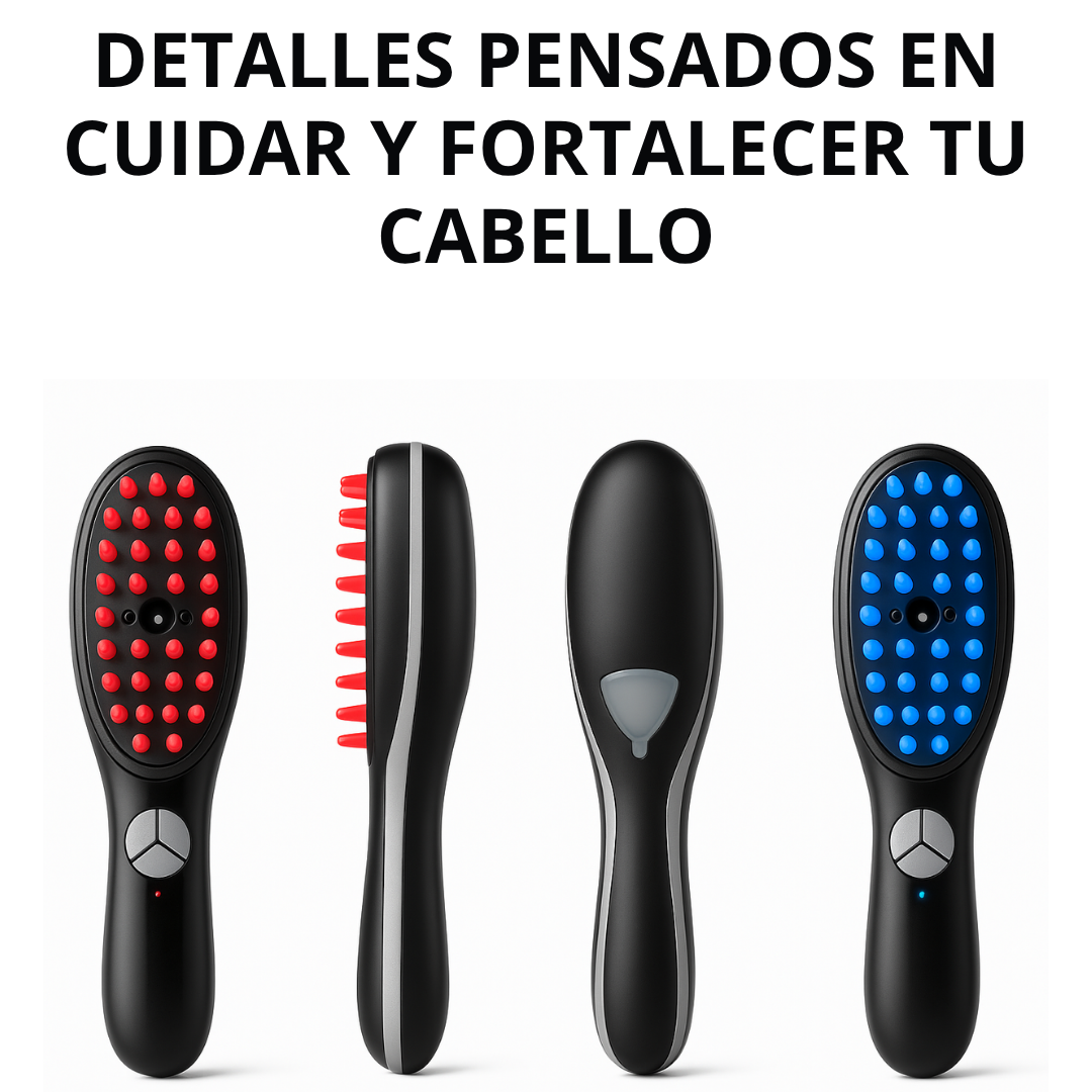 Cepillo Led Masajeador del Cuero Cabelludo