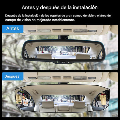 Espejo Panorámico Para Automóvil | Visión Grande Y Sin Deslumbramiento