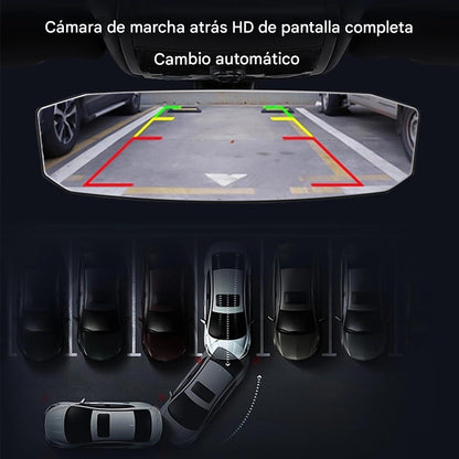 Espejo Panorámico Para Automóvil | Visión Grande Y Sin Deslumbramiento