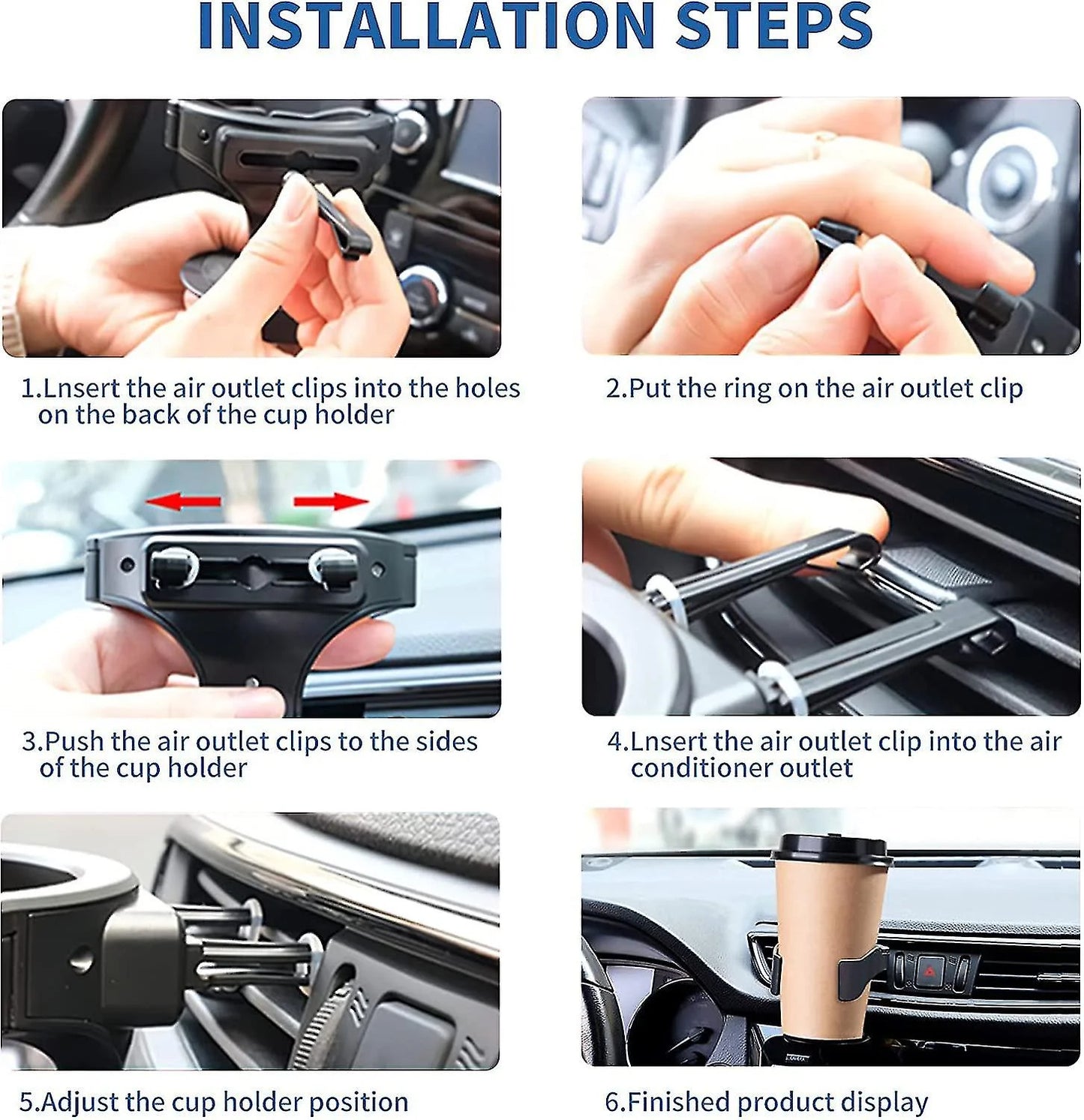 Portavasos Universal para Coche 2x1