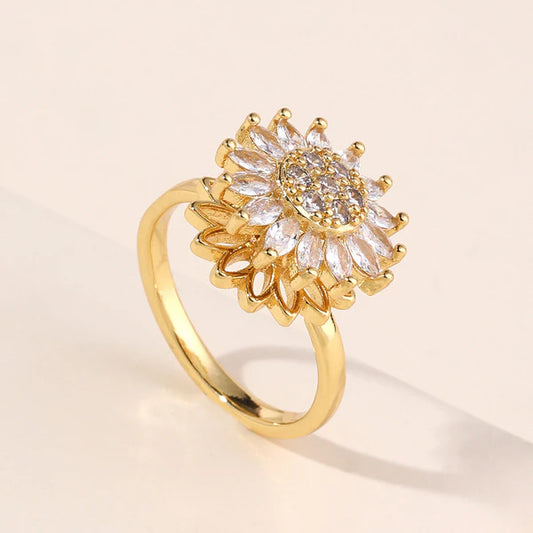 Anillo Girasol Giratorio Anti Estrés L