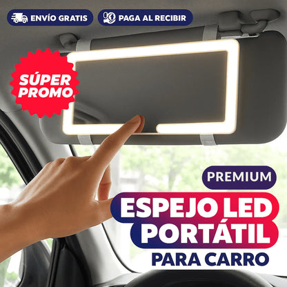Espejo LED Para Auto | Ajustable Y Control Táctil