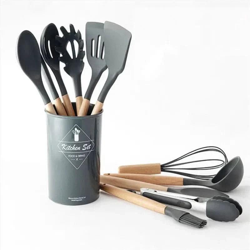 Set de Espátulas Antiadherente 12 Unidades en Silicona | KitchenFlex