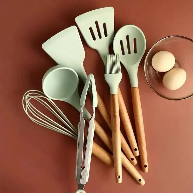 Set de Espátulas Antiadherente 12 Unidades en Silicona | KitchenFlex