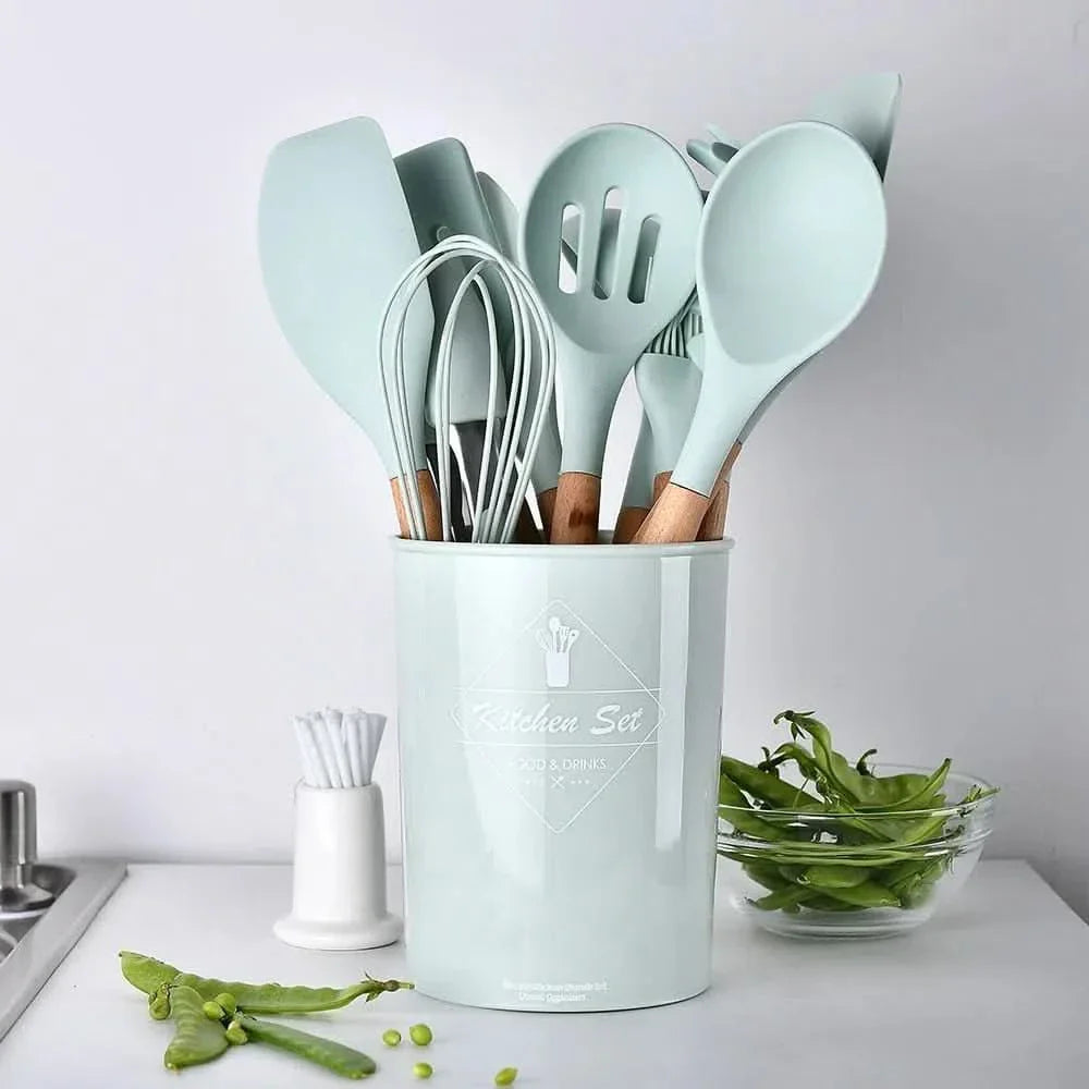 Set de Espátulas Antiadherente 12 Unidades en Silicona | KitchenFlex