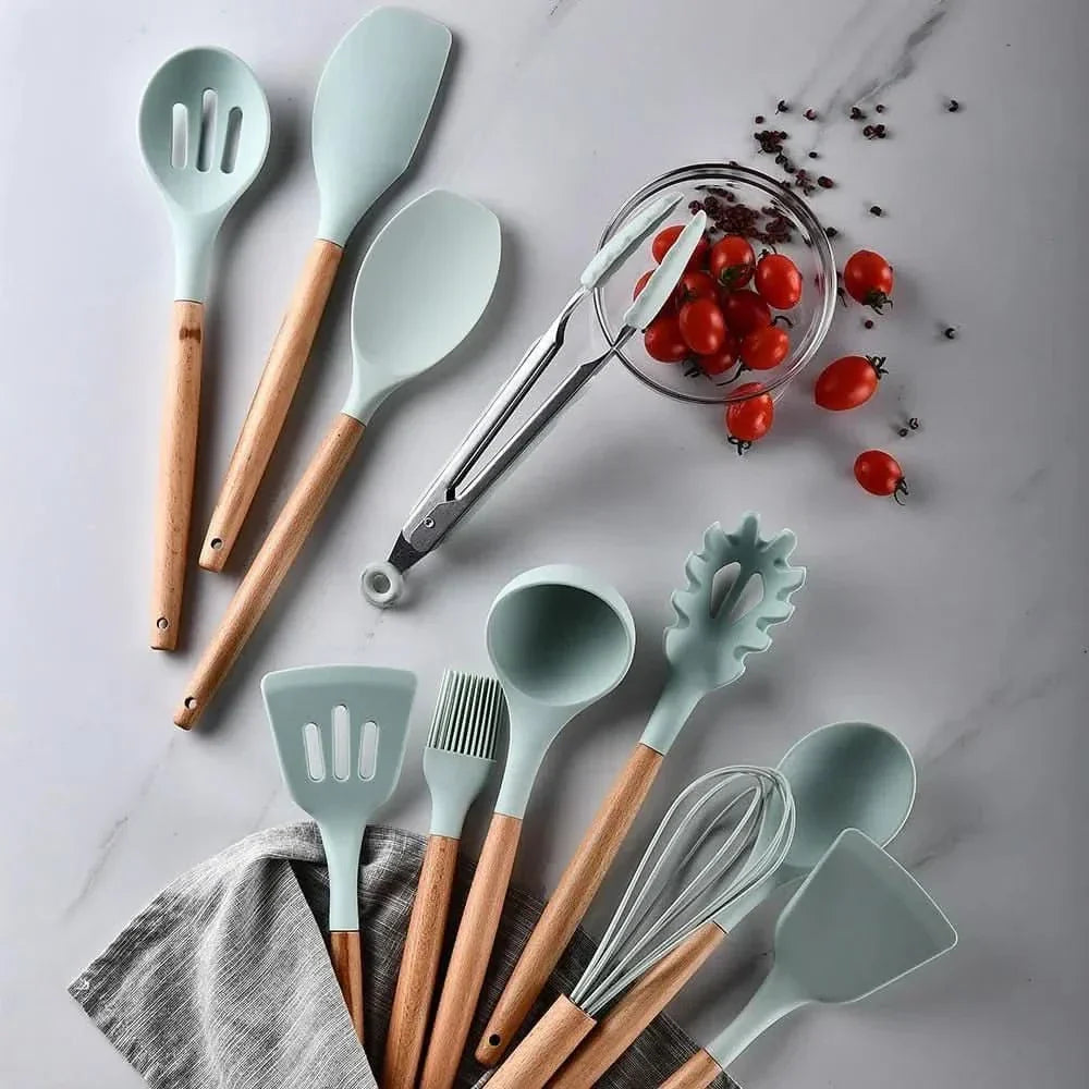 Set de Espátulas Antiadherente 12 Unidades en Silicona | KitchenFlex