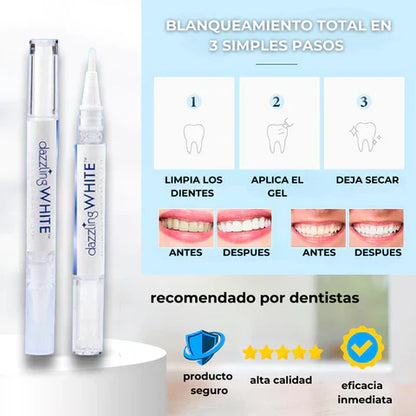 Lápiz Blanqueador de Dientes. Sonrisa Radiante 2x1