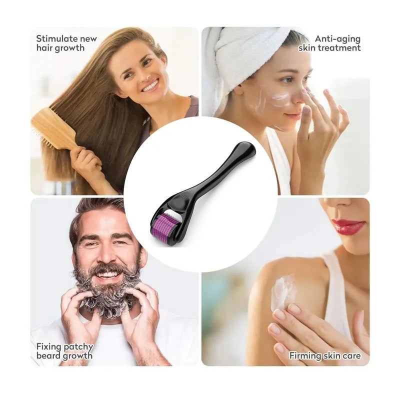 DermaRoller | Rodillo para la Piel, Barba y Cabello 3x1